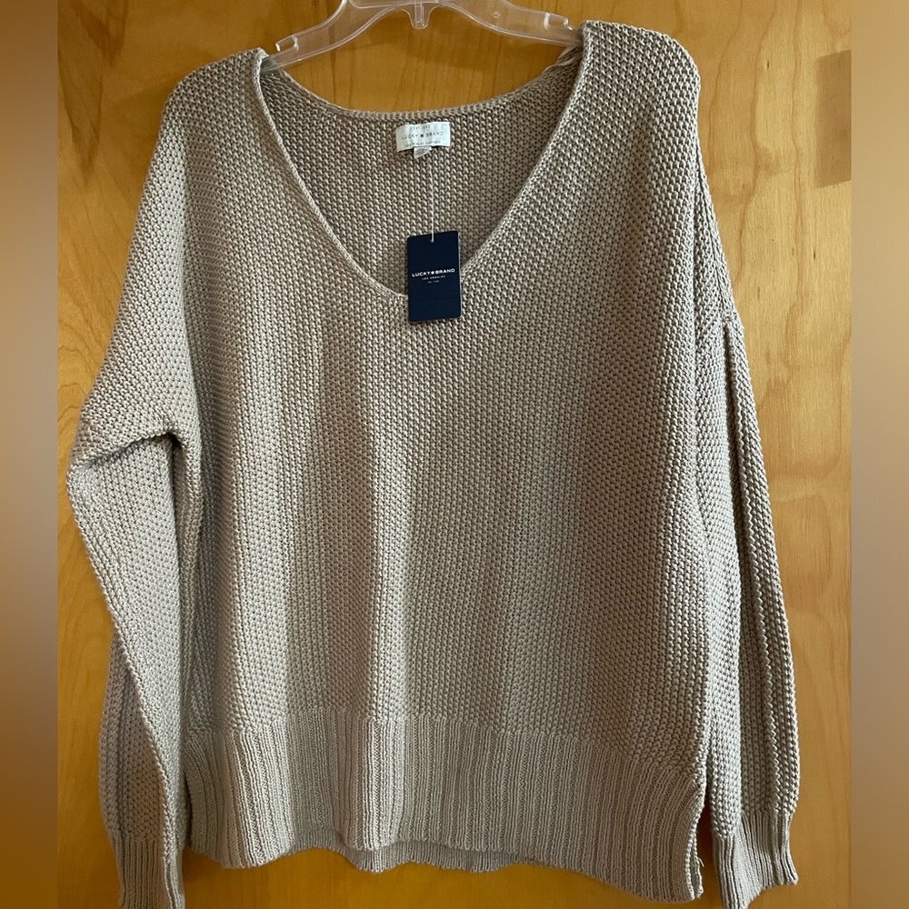 Lucky Brand Cotton Blend Sweater Size Medium NWT